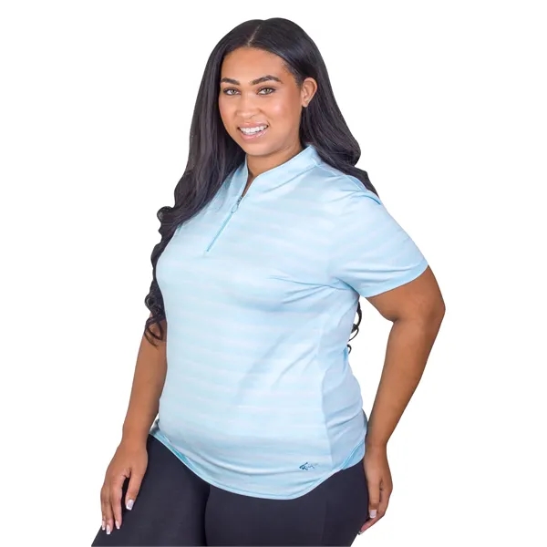 Women's Greg Norman LAB Stripe Polo - Women's Greg Norman LAB Stripe Polo - Image 5 of 14