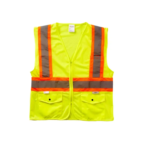 Xtreme Visibility DOT Class 2 Contrast Stripe Zip Vest - Xtreme Visibility DOT Class 2 Contrast Stripe Zip Vest - Image 0 of 2