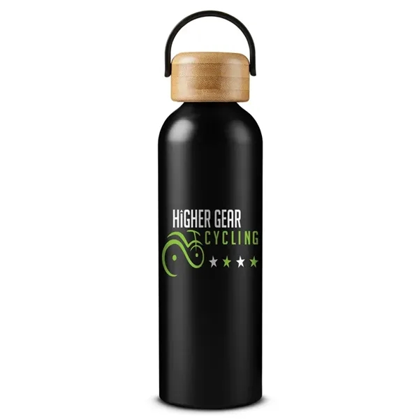 24 oz Vigor Aluminum Bottle With Bamboo Lid - 24 oz Vigor Aluminum Bottle With Bamboo Lid - Image 2 of 10