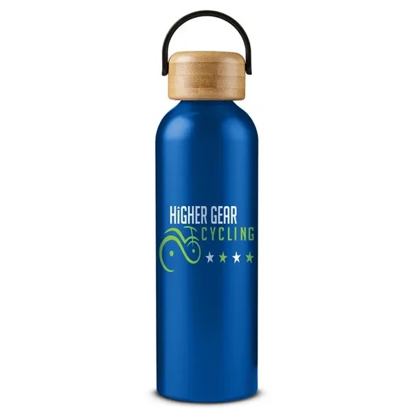 24 oz Vigor Aluminum Bottle With Bamboo Lid - 24 oz Vigor Aluminum Bottle With Bamboo Lid - Image 4 of 10