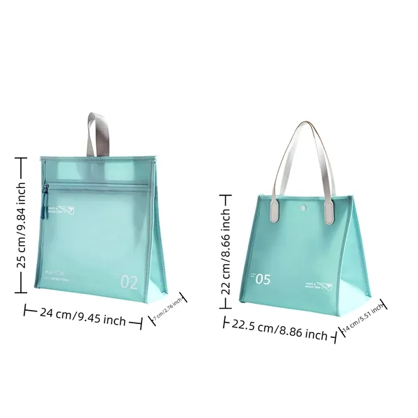 Women's PVC Clear Tote Bag for Travel and Custom Branding - Women's PVC Clear Tote Bag for Travel and Custom Branding - Image 1 of 7
