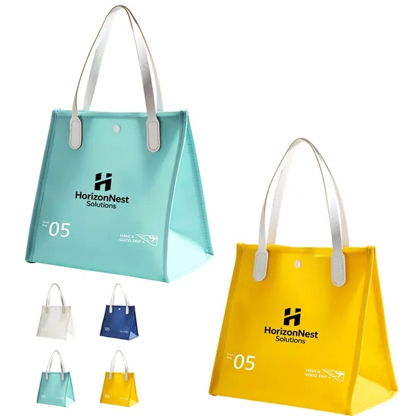 Women's PVC Clear Tote Bag for Travel and Custom Branding - Women's PVC Clear Tote Bag for Travel and Custom Branding - Image 0 of 7