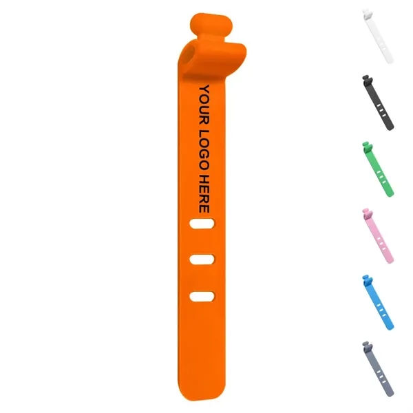 3-Hole Data Cable Silicone Binding And Storage Strap - 3-Hole Data Cable Silicone Binding And Storage Strap - Image 0 of 8