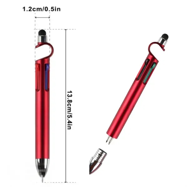 4-In-1 Stylus Ballpoint Pen With Phone Stand & Multi-Ink - 4-In-1 Stylus Ballpoint Pen With Phone Stand & Multi-Ink - Image 1 of 3