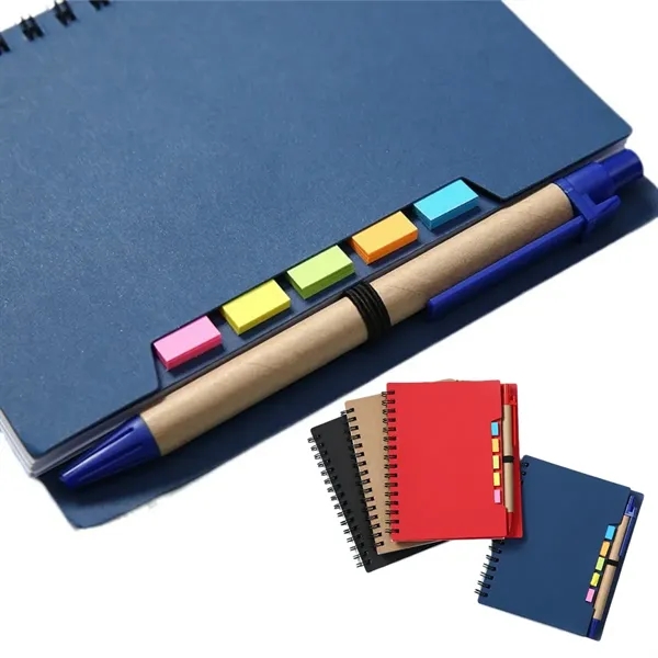 Notebook With Sticky Notes And Pen Combo Set - Notebook With Sticky Notes And Pen Combo Set - Image 2 of 4
