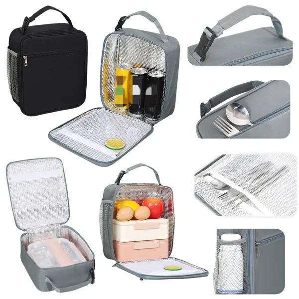 Insulated Lunch Bag With Handle Portable Cooler Tote Box - Insulated Lunch Bag With Handle Portable Cooler Tote Box - Image 2 of 4