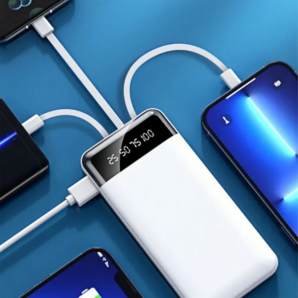 10000mah Smart Power Bank With Built In Cables - 10000mah Smart Power Bank With Built In Cables - Image 3 of 4
