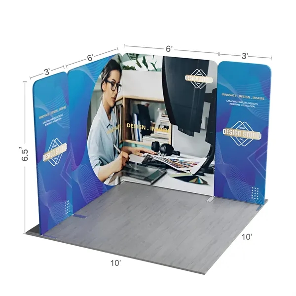10ft Magnetic Modular Fabric Display - L Shape - 10ft Magnetic Modular Fabric Display - L Shape - Image 8 of 12