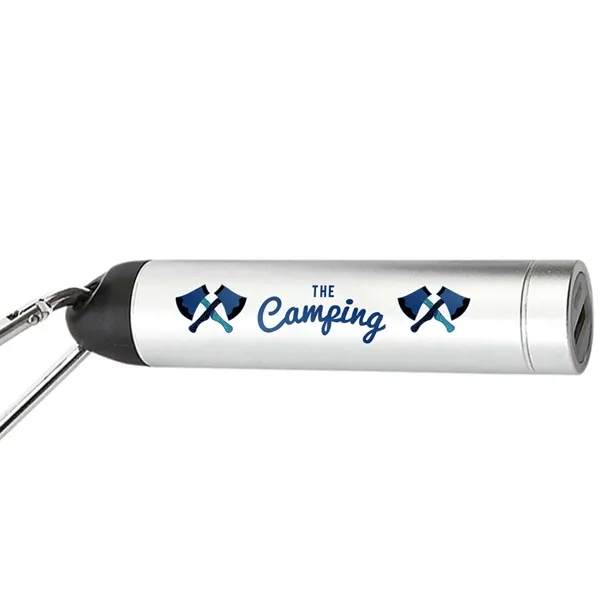 Mini 2200 mAh Power Bank W/ Carabiner - Mini 2200 mAh Power Bank W/ Carabiner - Image 2 of 4