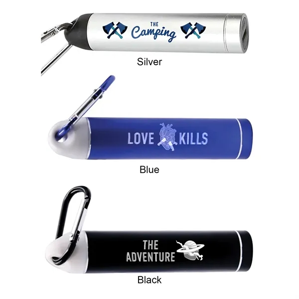 Mini 2200 mAh Power Bank W/ Carabiner - Mini 2200 mAh Power Bank W/ Carabiner - Image 4 of 4