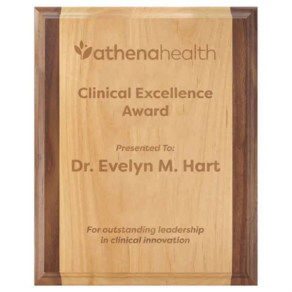 8"x10" Genuine Red Alder & Walnut Plaque - 8"x10" Genuine Red Alder & Walnut Plaque - Image 0 of 1