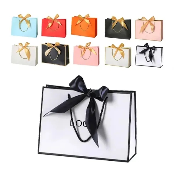 Chic Paper Gift Bag - Elegant Bowknot Design - Chic Paper Gift Bag - Elegant Bowknot Design - Image 0 of 10