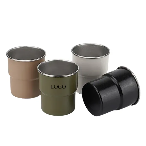 Portable Stainless Steel Cups - Travel Friendly Drinkware - Portable Stainless Steel Cups - Travel Friendly Drinkware - Image 0 of 5