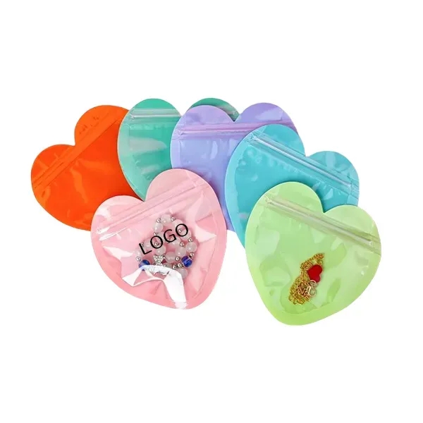 Heart Shaped Clear Resealable Bags - Heart Shaped Clear Resealable Bags - Image 0 of 4