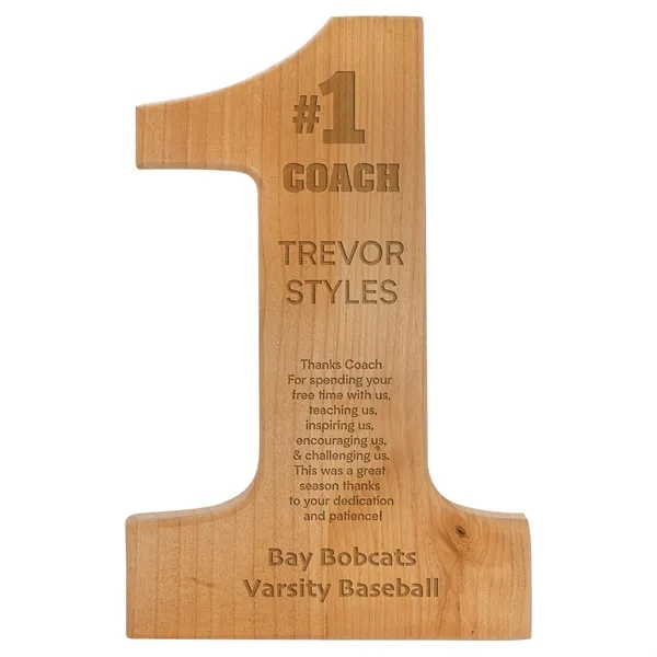 8 1/4" x 12 1/2" Alder #1 Plaque - 8 1/4" x 12 1/2" Alder #1 Plaque - Image 0 of 2