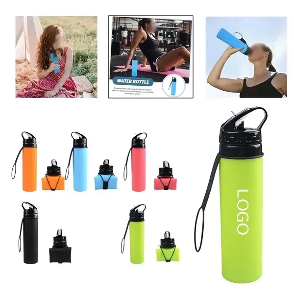 Folding Silicone Water Cup - Sports Drinkware - Folding Silicone Water Cup - Sports Drinkware - Image 0 of 7