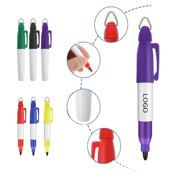 Mini Marker Keychain - Portable Writing Tool with Key Ring - Mini Marker Keychain - Portable Writing Tool with Key Ring - Image 0 of 3