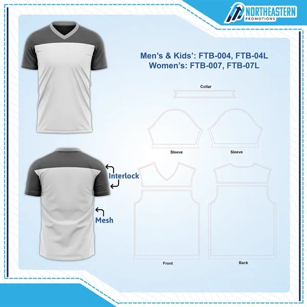 Men's & Kids' Premium Sublimation Football Fanwear Jersey - - Men's & Kids' Premium Sublimation Football Fanwear Jersey - - Image 5 of 6