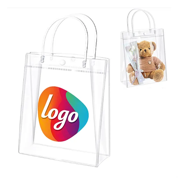 7.8"L X 11"H Pvc Clear Gift Tote Bags - 7.8"L X 11"H Pvc Clear Gift Tote Bags - Image 0 of 2