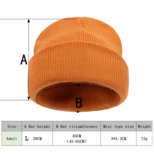 Children And Adults Winter Beanie Hat Unisex Cuffed Knit Cap - Children And Adults Winter Beanie Hat Unisex Cuffed Knit Cap - Image 6 of 6