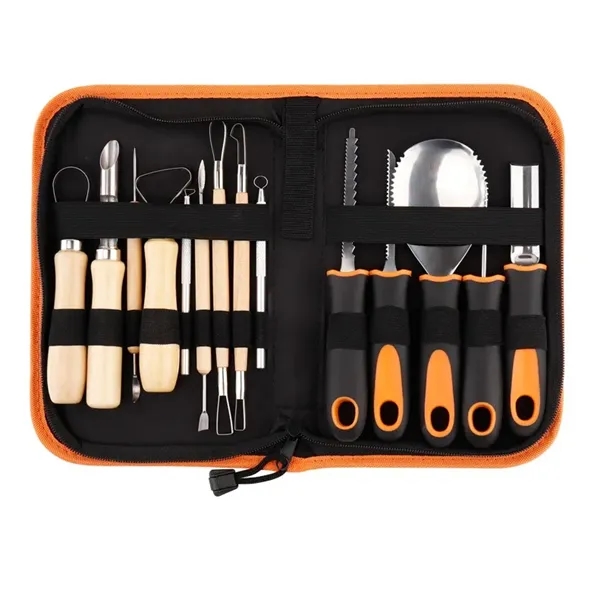 15-Piece Halloween Pumpkin Carving Kit - 15-Piece Halloween Pumpkin Carving Kit - Image 0 of 3
