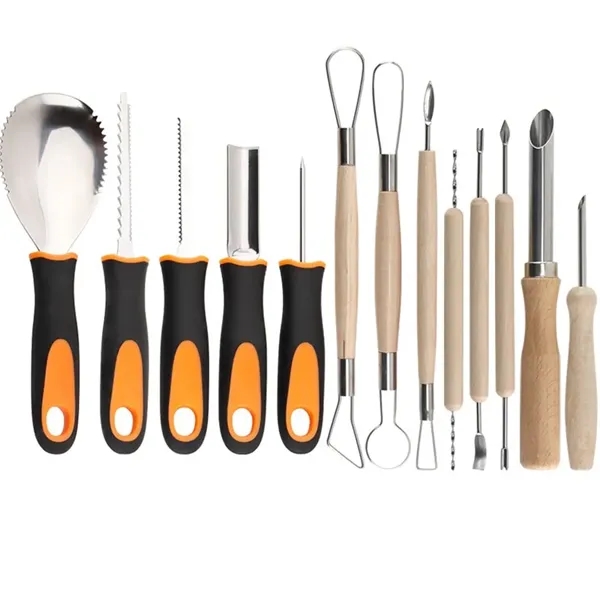 15-Piece Halloween Pumpkin Carving Kit - 15-Piece Halloween Pumpkin Carving Kit - Image 2 of 3