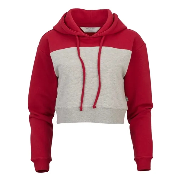 Custom Boxercraft Women's Cropped Fleece Hooded Sweatshirt