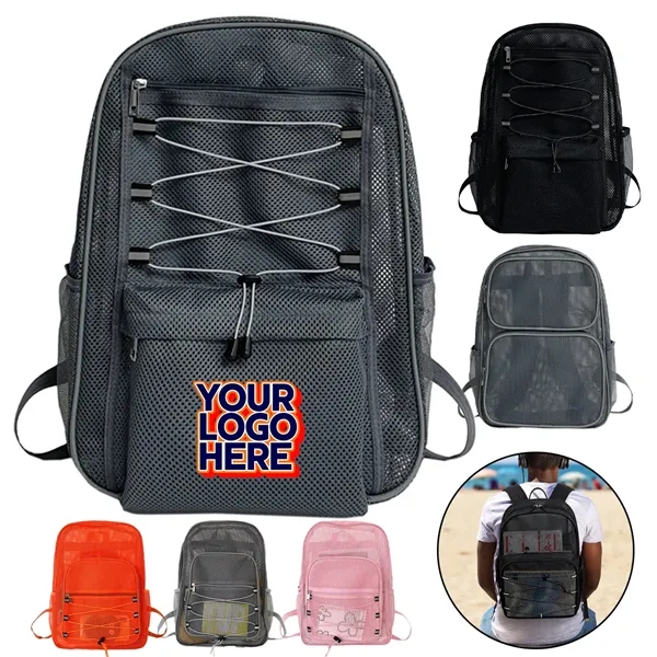 Mesh Backpack With Customizable Logo - Mesh Backpack With Customizable Logo - Image 0 of 6