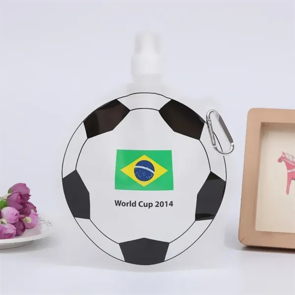 Soccer Foldable Water Bag with Buckle - Soccer Foldable Water Bag with Buckle - Image 1 of 6