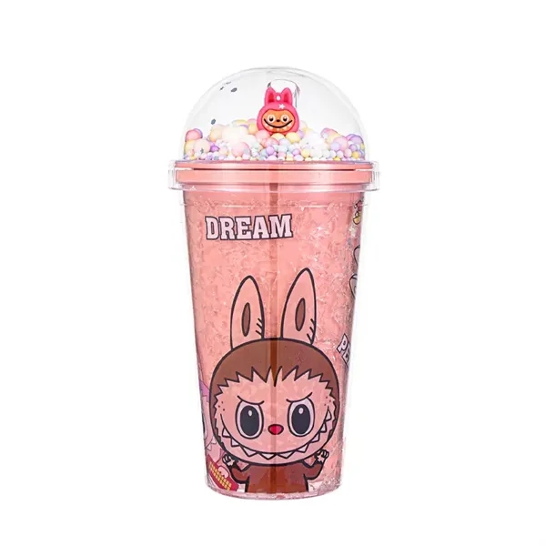 Cartoon Glitter Slush Tumbler with Straw - Cartoon Glitter Slush Tumbler with Straw - Image 1 of 4