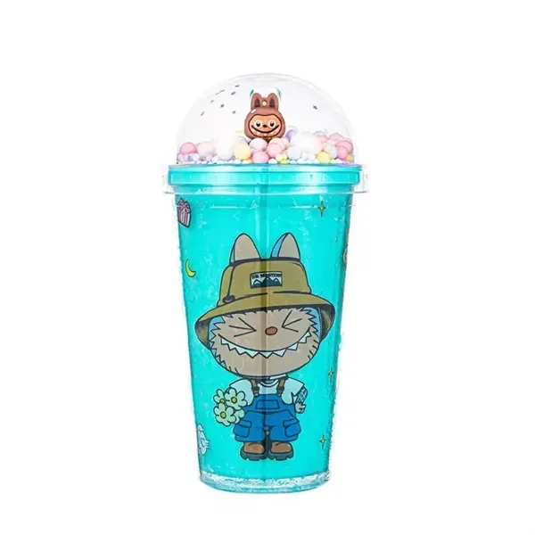 Cartoon Glitter Slush Tumbler with Straw - Cartoon Glitter Slush Tumbler with Straw - Image 3 of 4