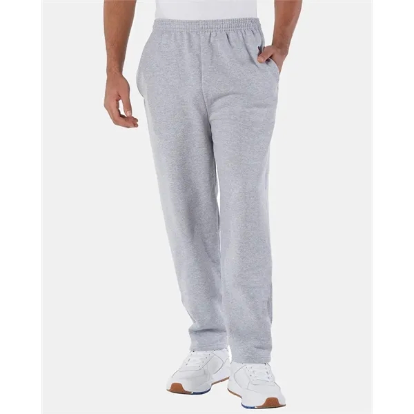 Champion Unisex Powerblend® Open-Bottom Sweatpants with P...