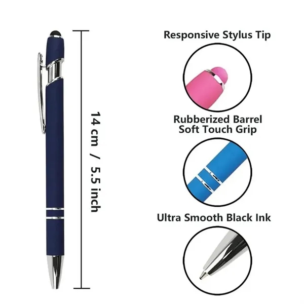 Soft Touch Stylus Metal ballpoint Pen - Soft Touch Stylus Metal ballpoint Pen - Image 1 of 4