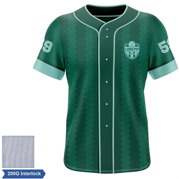 Rush - Men's & Kids' Sublimation Full Button Baseball Jersey - Rush - Men's & Kids' Sublimation Full Button Baseball Jersey - Image 1 of 1