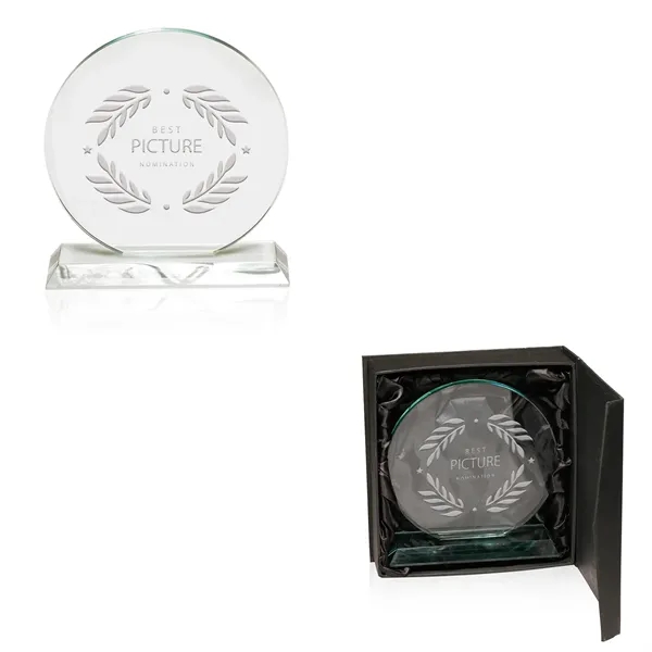 Round Crystal Glass Recognition Award - Round Crystal Glass Recognition Award - Image 1 of 2