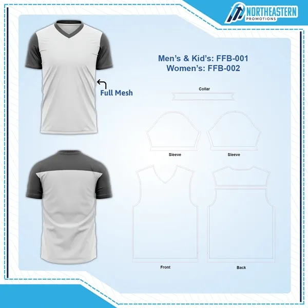 Men's & Kids' Sublimation Flag Football Jersey - Butterfly - Men's & Kids' Sublimation Flag Football Jersey - Butterfly - Image 6 of 9