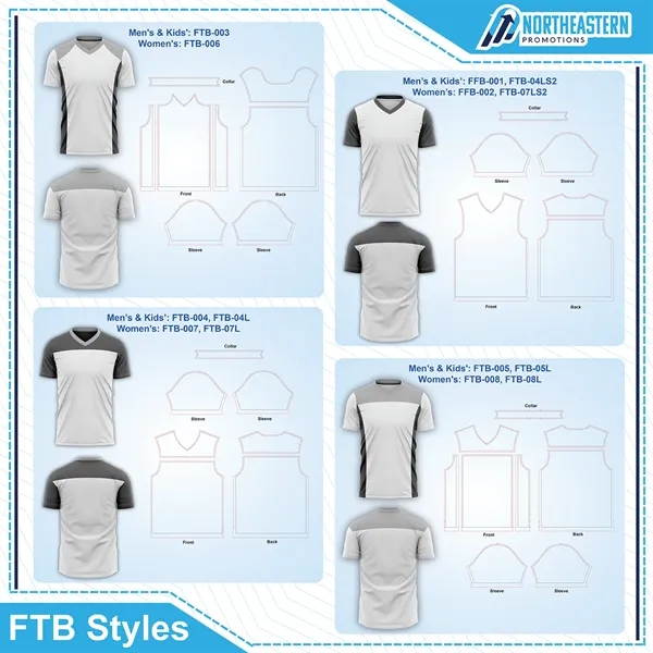 Men's & Kids' Sublimation Flag Football Jersey - Butterfly - Men's & Kids' Sublimation Flag Football Jersey - Butterfly - Image 7 of 9