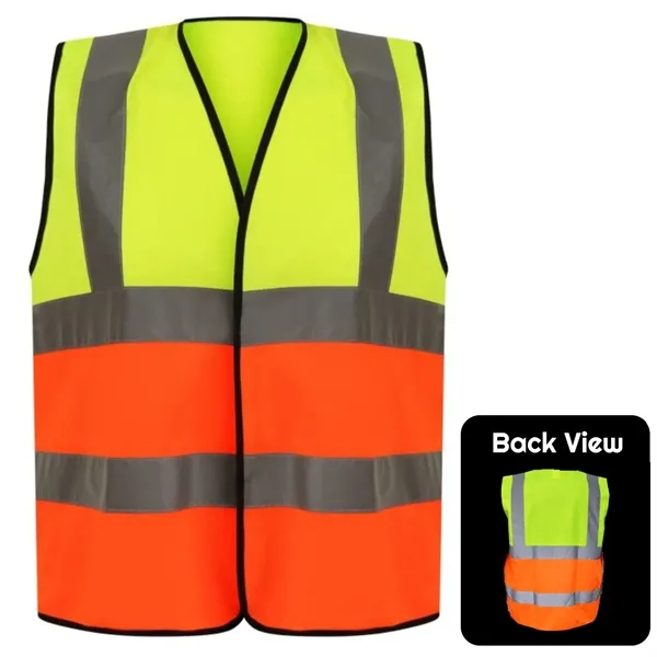 VISIPRO Unisex Hook & Loop Reflective Colorblock Safety Vest - VISIPRO Unisex Hook & Loop Reflective Colorblock Safety Vest - Image 5 of 8