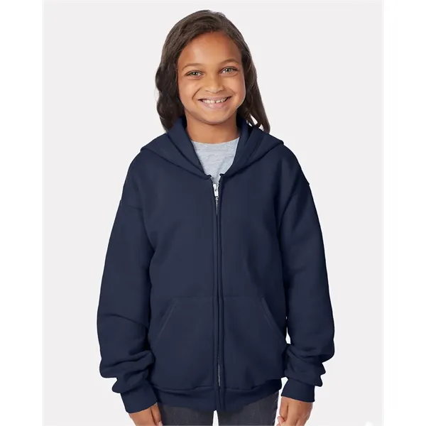Hanes Youth EcoSmart® Full-Zip Hooded Sweatshirt - Hanes Youth EcoSmart® Full-Zip Hooded Sweatshirt - Image 0 of 11