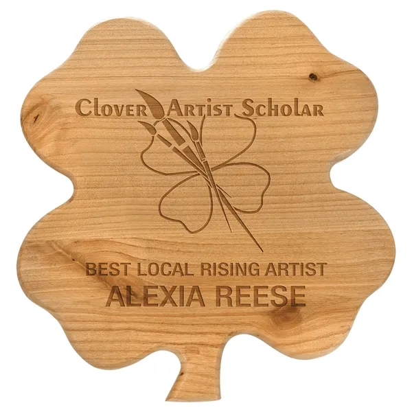 9 3/4" x 10 1/4" Alder Clover Plaque - 9 3/4" x 10 1/4" Alder Clover Plaque - Image 0 of 2