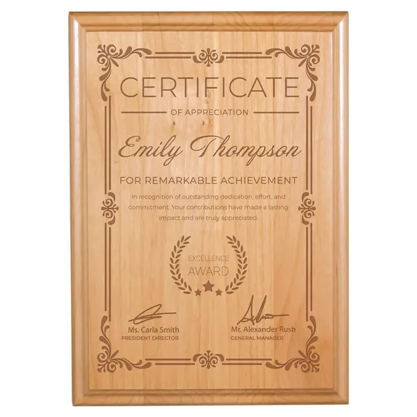 5" x 7" All American Red Alder Plaque - 5" x 7" All American Red Alder Plaque - Image 0 of 1