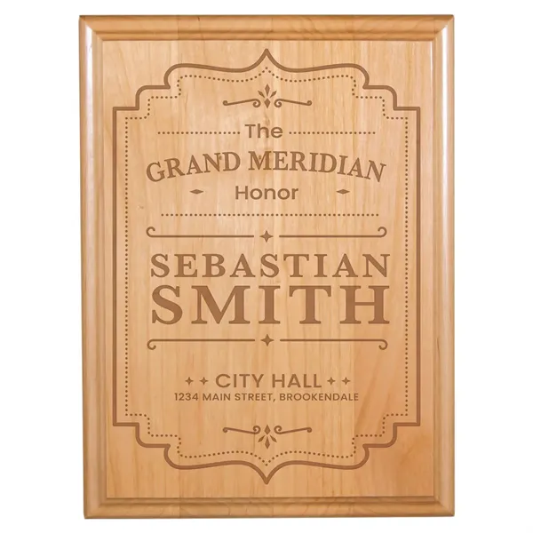 6" x 8" All American Red Alder Plaque - 6" x 8" All American Red Alder Plaque - Image 0 of 1