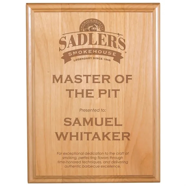 9" x 12" All American Red Alder Plaque - 9" x 12" All American Red Alder Plaque - Image 0 of 1