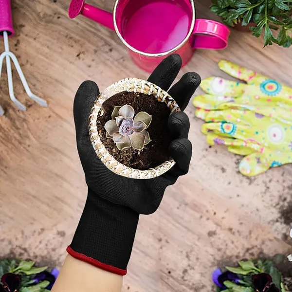 Breathable Nitrile Coated Work Gloves with Grip - Breathable Nitrile Coated Work Gloves with Grip - Image 2 of 5