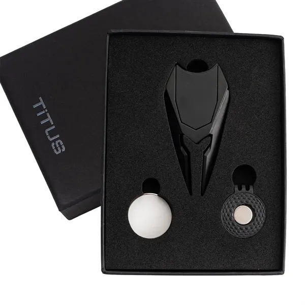 TiTUS® Metal Golf Tool Set - Divot, Ball Marker & Cap Clip - TiTUS® Metal Golf Tool Set - Divot, Ball Marker & Cap Clip - Image 1 of 5