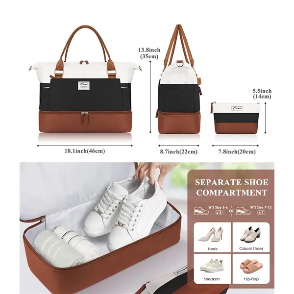 Weekender Bags for Women with Shoe Compartment - Weekender Bags for Women with Shoe Compartment - Image 2 of 5