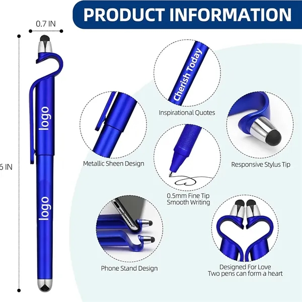 Ballpoint Phone Holder and Touch Screen Stylus Pen - Ballpoint Phone Holder and Touch Screen Stylus Pen - Image 1 of 3
