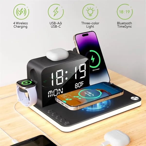 7-in-1 Wireless Charging Station for Multiple Devices - 7-in-1 Wireless Charging Station for Multiple Devices - Image 3 of 4