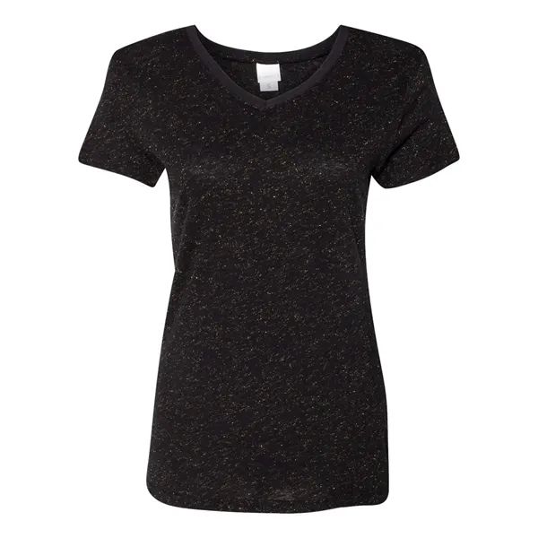 J. America Women's Glitter V-Neck T-Shirt - J. America Women's Glitter V-Neck T-Shirt - Image 1 of 14