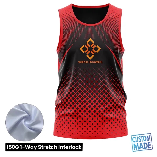 Unisex & Kids' Sublimation Jersey Style Tank Top - 150G - Unisex & Kids' Sublimation Jersey Style Tank Top - 150G - Image 0 of 1